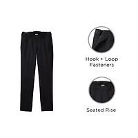 St. John's Bay Universal Wrinkle Free Easy Care Seated Mens Adaptive Easy-on + Easy-off Wear Classic Fit Flat Front Pant