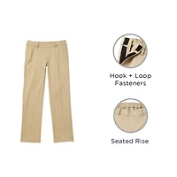 St. John's Bay Universal Wrinkle Free Easy Care Seated Mens Adaptive Easy-on + Easy-off Wear Classic Fit Flat Front Pant