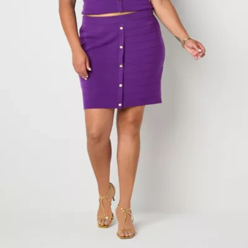 Bold Elements Womens Pencil Skirt-Plus