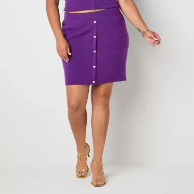 Bold Elements Womens Pencil Skirt-Plus