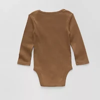 Okie Dokie Baby Boys Round Neck Long Sleeve Bodysuit