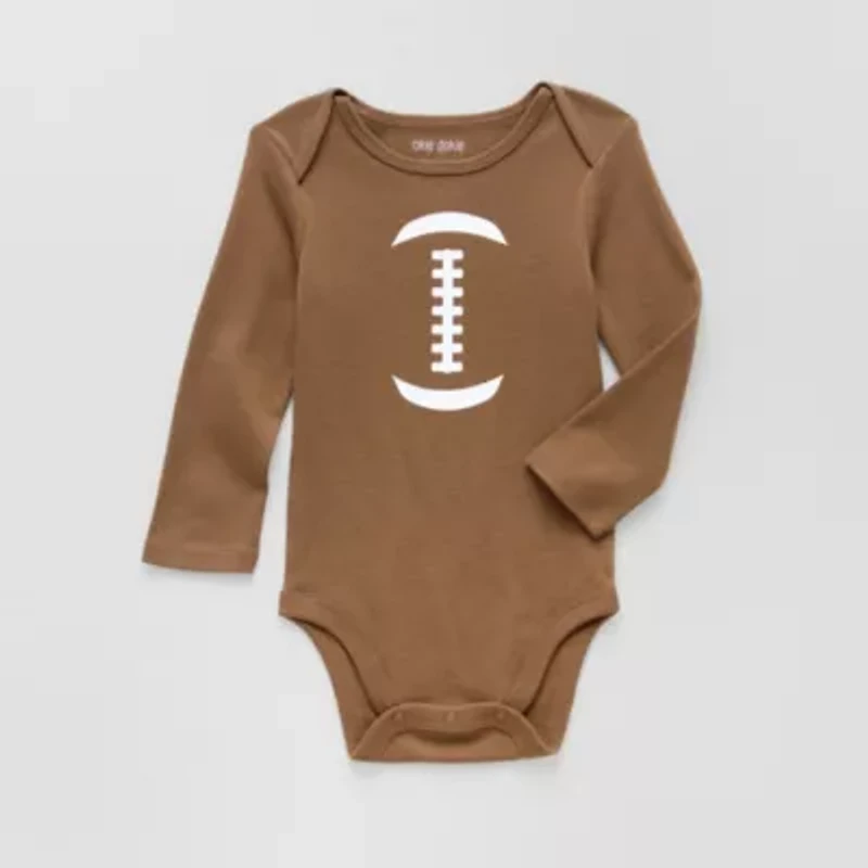 Okie Dokie Baby Boys Round Neck Long Sleeve Bodysuit