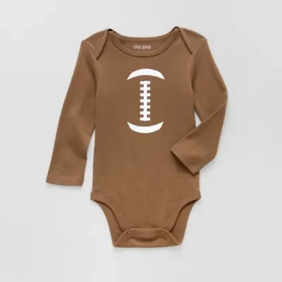 Okie Dokie Baby Boys Round Neck Long Sleeve Bodysuit