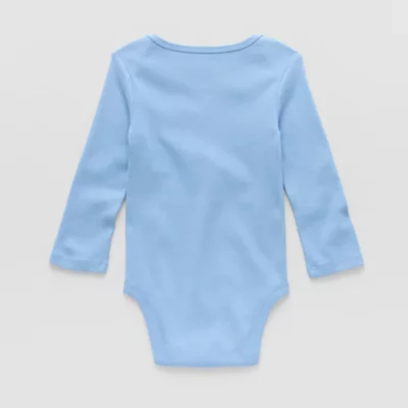 Okie Dokie Baby Boys Crew Neck Long Sleeve Rib Bodysuit