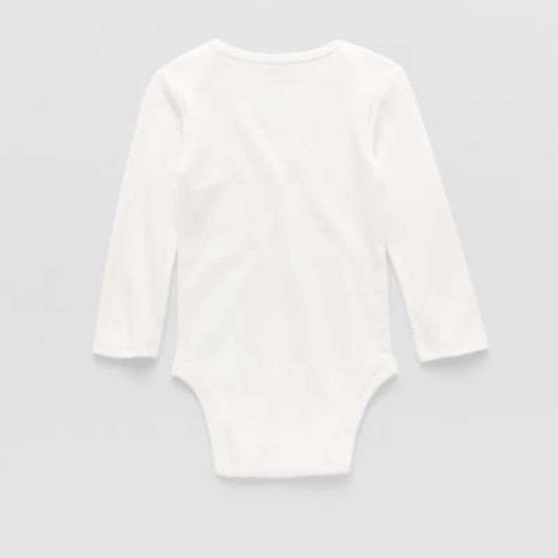 Okie Dokie Baby Unisex Round Neck Long Sleeve Rib Bodysuit