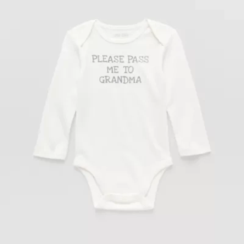Okie Dokie Baby Unisex Round Neck Long Sleeve Rib Bodysuit