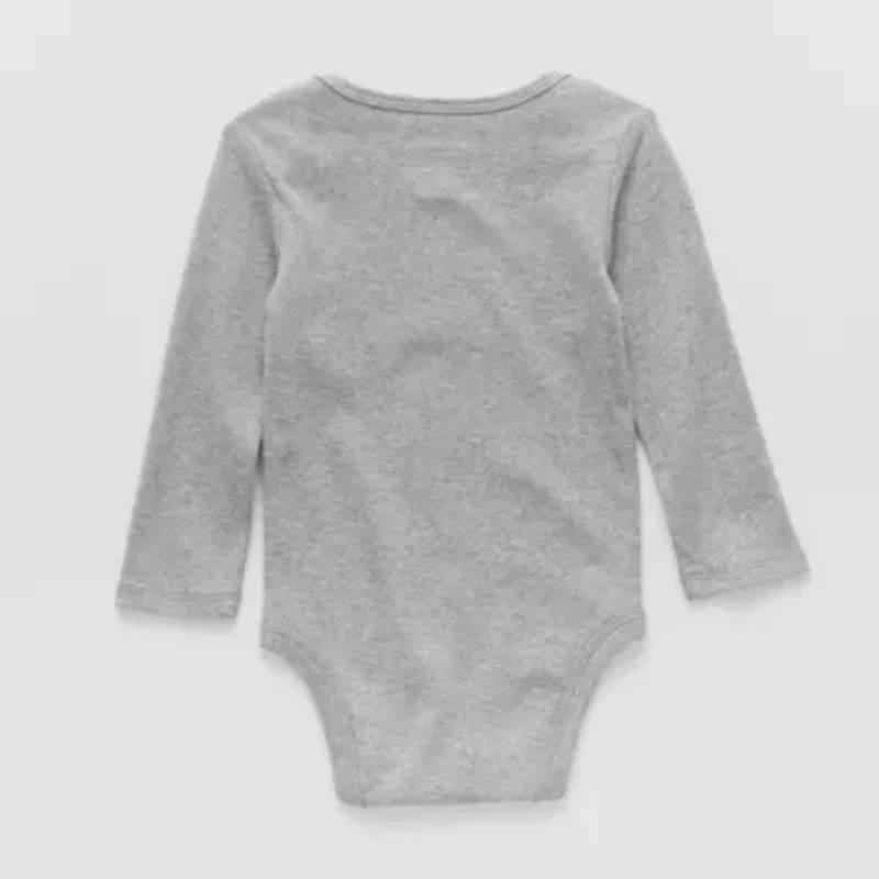 Okie Dokie Baby Unisex Round Neck Long Sleeve Rib Bodysuit