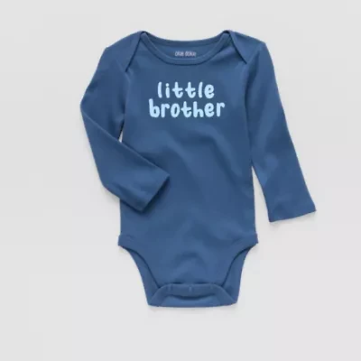 Okie Dokie Baby Boys Crew Neck Long Sleeve Rib Bodysuit