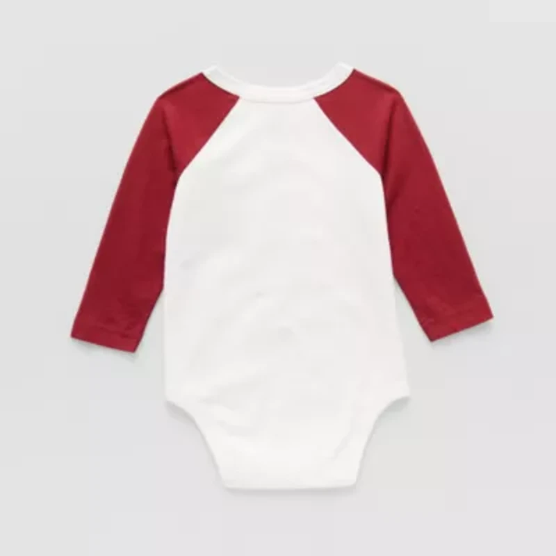 Okie Dokie Baby Boys Round Neck Long Sleeve Bodysuit