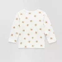 Okie Dokie Baby Boys Round Neck Long Sleeve Regular Fit Graphic T-Shirt