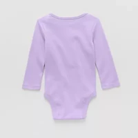 Okie Dokie Baby Girls Round Neck Long Sleeve Bodysuit