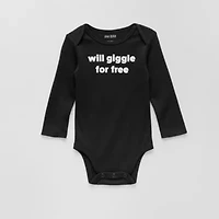 Okie Dokie Baby Unisex Round Neck Long Sleeve Rib Bodysuit