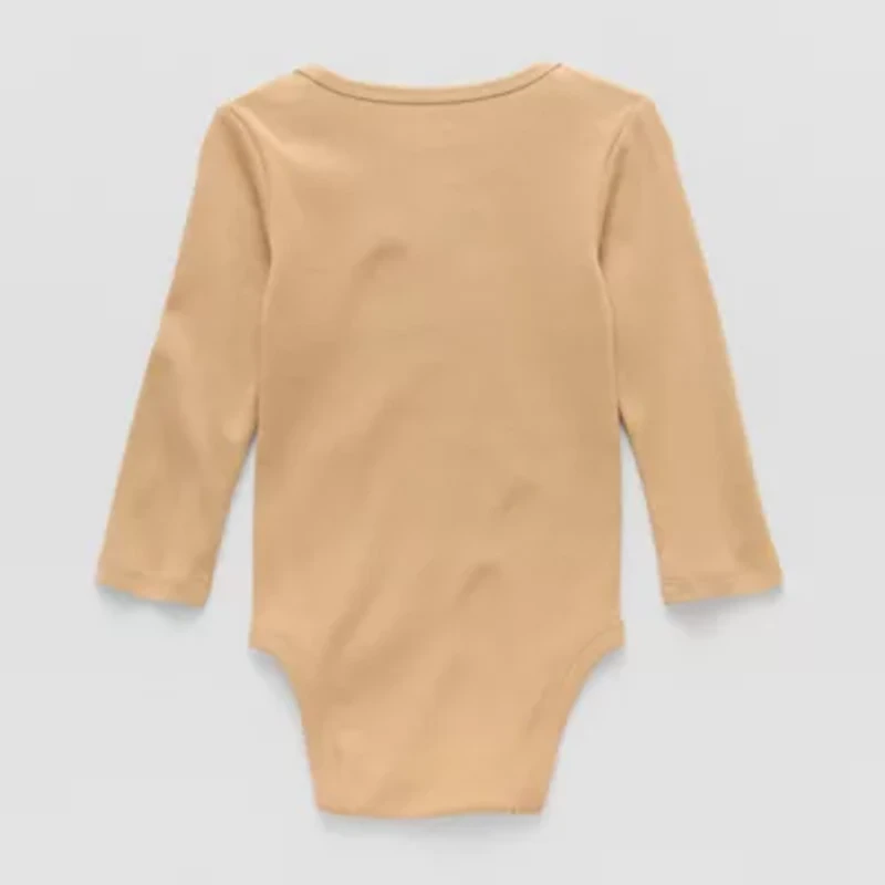 Okie Dokie Baby Unisex Round Neck Long Sleeve Rib Bodysuit