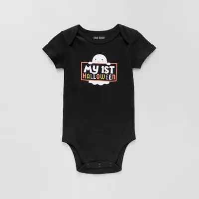 Okie Dokie Halloween Baby Unisex Round Neck Short Sleeve Rib Bodysuit