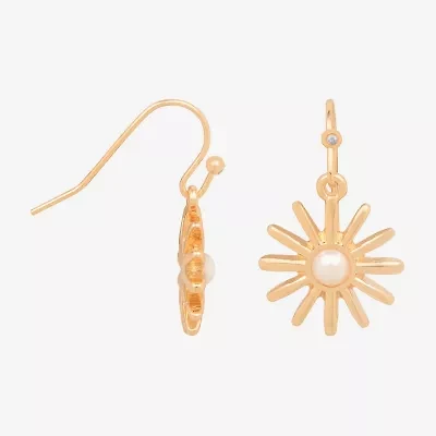 Bijoux Bar Womens Round Drop Earrings