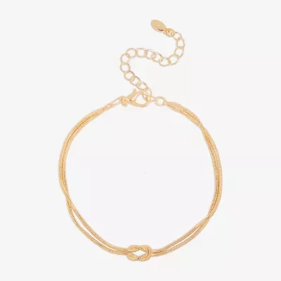 Bijoux Bar Womens Stainless Steel 7.5 Inch Solid Link Round Chain Bracelet