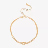 Bijoux Bar Womens Stainless Steel 7.5 Inch Solid Link Round Chain Bracelet