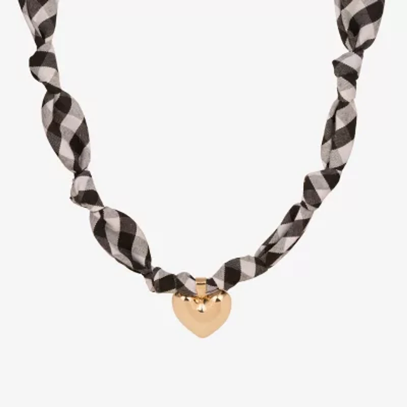 Bijoux Bar Womens Heart 16 Inch Pendant Necklace