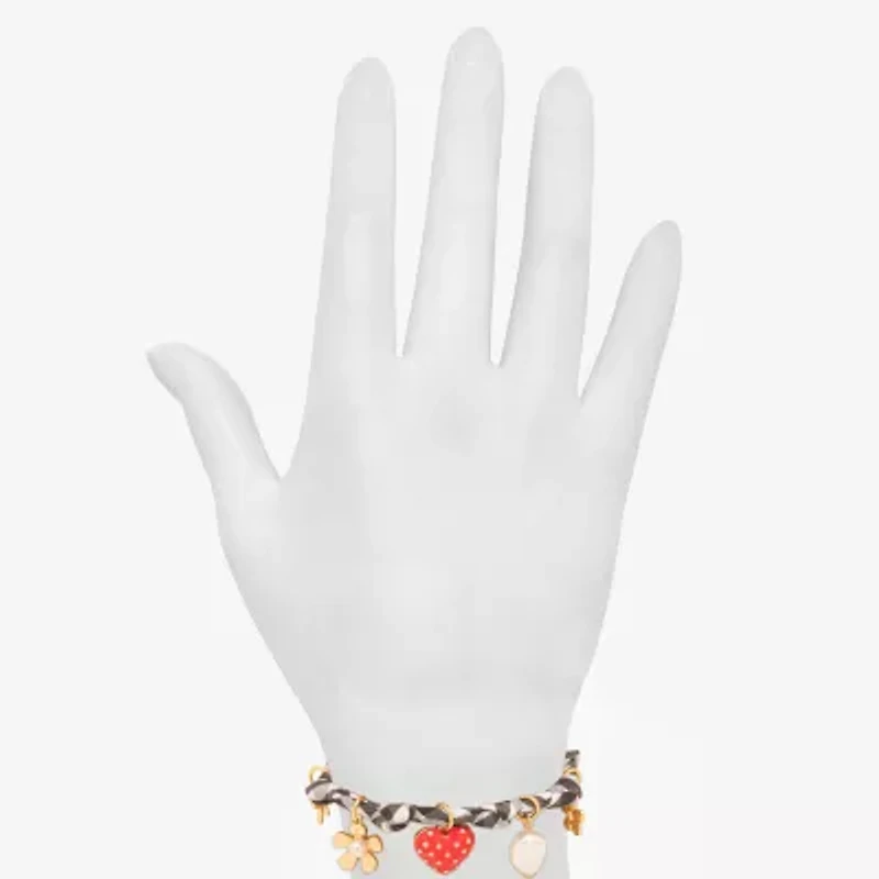 Bijoux Bar Womens Heart Charm Bracelet