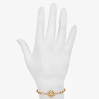 Bijoux Bar Womens Stainless Steel 7.5 Inch Solid Link Round Chain Bracelet