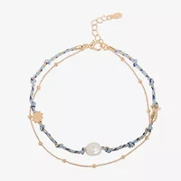 Bijoux Bar Womens 7.5 Inch Solid Link Round Ankle Bracelet
