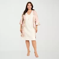 R & M Richards Womens Plus Jacket Dress