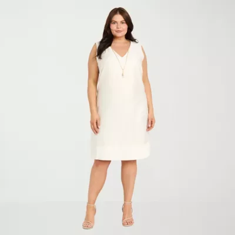 R & M Richards Womens Plus Jacket Dress