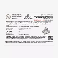 Grown Gorgeous (F,Vs2) Womens 3 5/8 Ct. T.W. Lab White Diamond 14K Gold or Platinum Marquise Side Stone Bridal Set