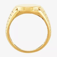 Womens 10K Gold Oval Signet Ring