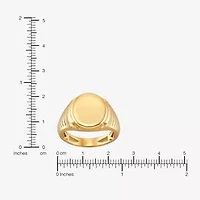 Womens 10K Gold Oval Signet Ring