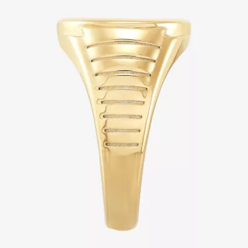 Womens 10K Gold Oval Signet Ring