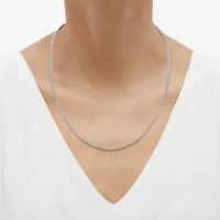 Womens 10K Gold Inch Rope Chain Necklace