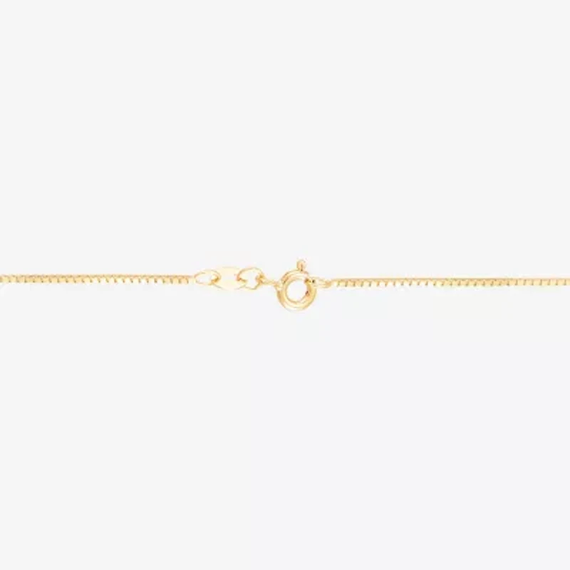 Womens 14K Gold 16 Inch Box Chain Necklace
