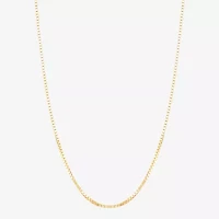 Womens 14K Gold 16 Inch Box Chain Necklace
