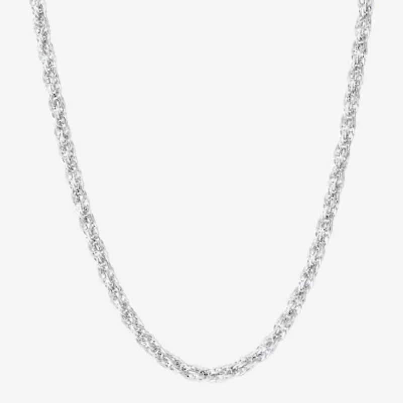 Womens 10K Gold Inch Rope Chain Necklace