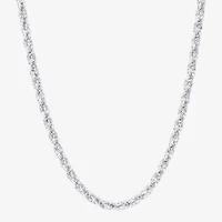 Womens 10K Gold Inch Rope Chain Necklace