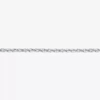 Womens 10K Gold Inch Rope Chain Necklace