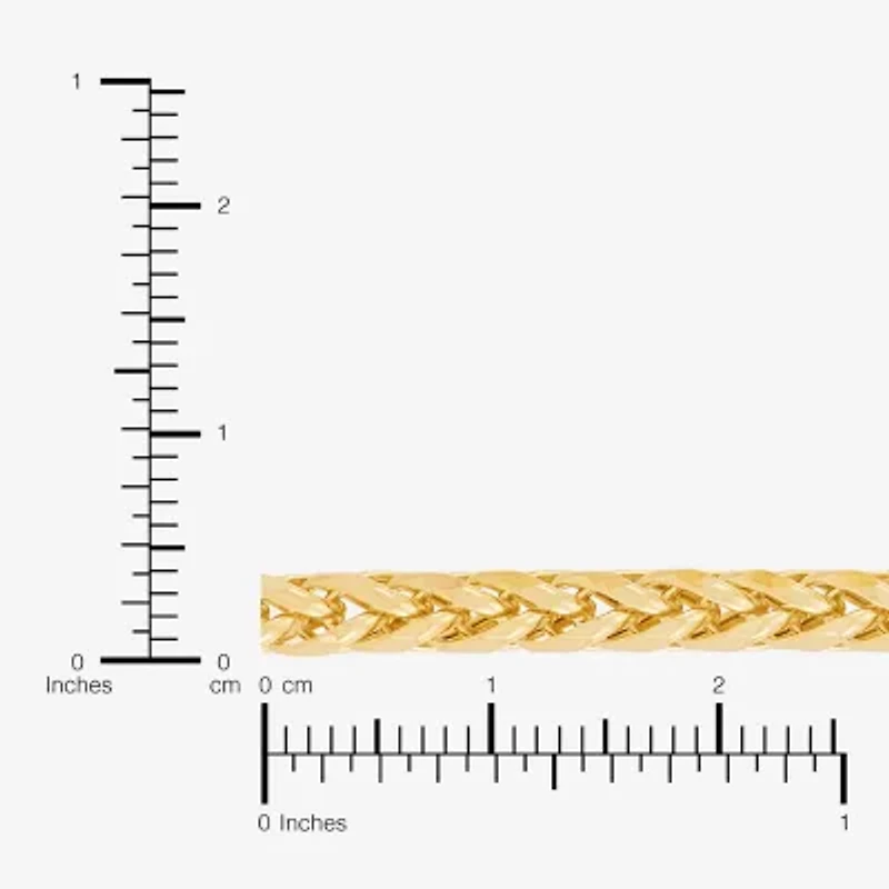 Womens 10K Gold Inch Wheat Chain Necklace