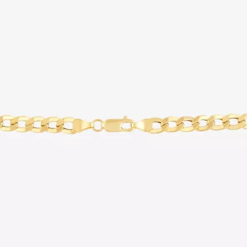 Womens 10K Gold 24 Inch Curb Chain Necklace