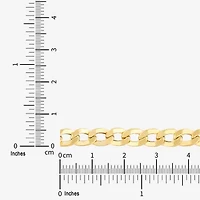 Womens 10K Gold 24 Inch Curb Chain Necklace