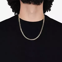 Womens 10K Gold 24 Inch Curb Chain Necklace