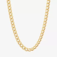 Womens 10K Gold 30 Inch Curb Chain Necklace