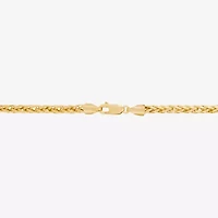 Womens 10K Gold 24 Inch Wheat Chain Necklace