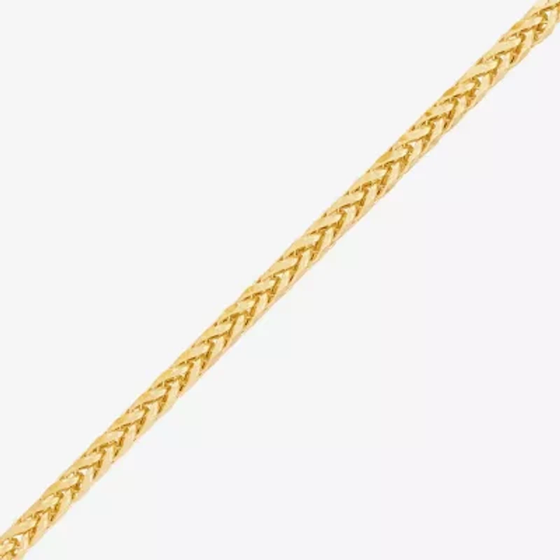 Womens 10K Gold 24 Inch Wheat Chain Necklace