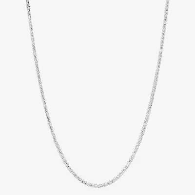 Womens 14K Gold 24 Inch Wheat Chain Necklace