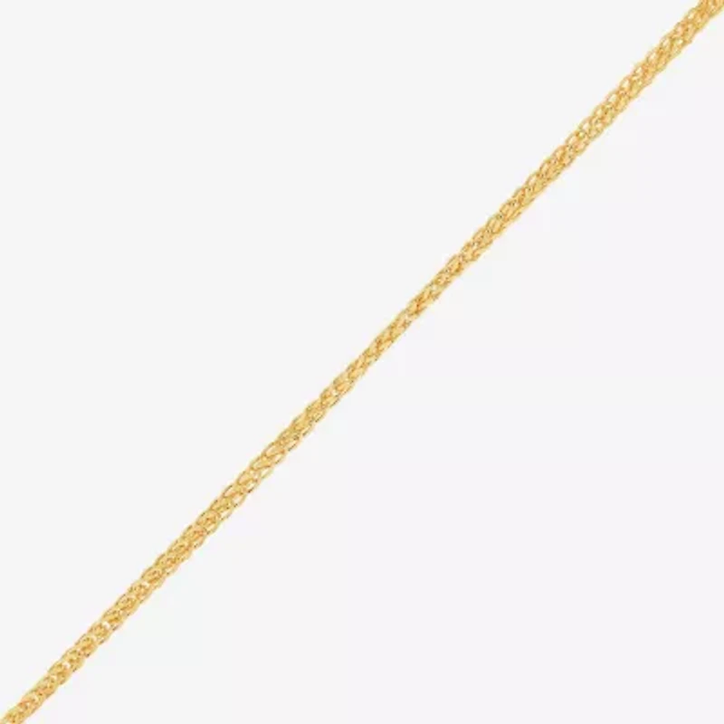 Womens 14K Gold 24 Inch Wheat Chain Necklace