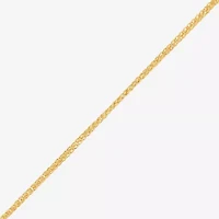 Womens 14K Gold 22 Inch Wheat Chain Necklace
