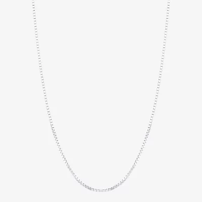 Womens 14K Gold Inch Box Chain Necklace