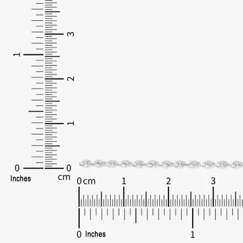 Womens 14K Gold 20 Inch Rope Chain Necklace