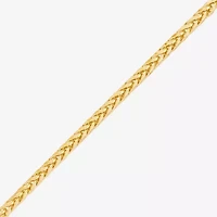 Womens 10K Gold 18 Inch Wheat Chain Necklace